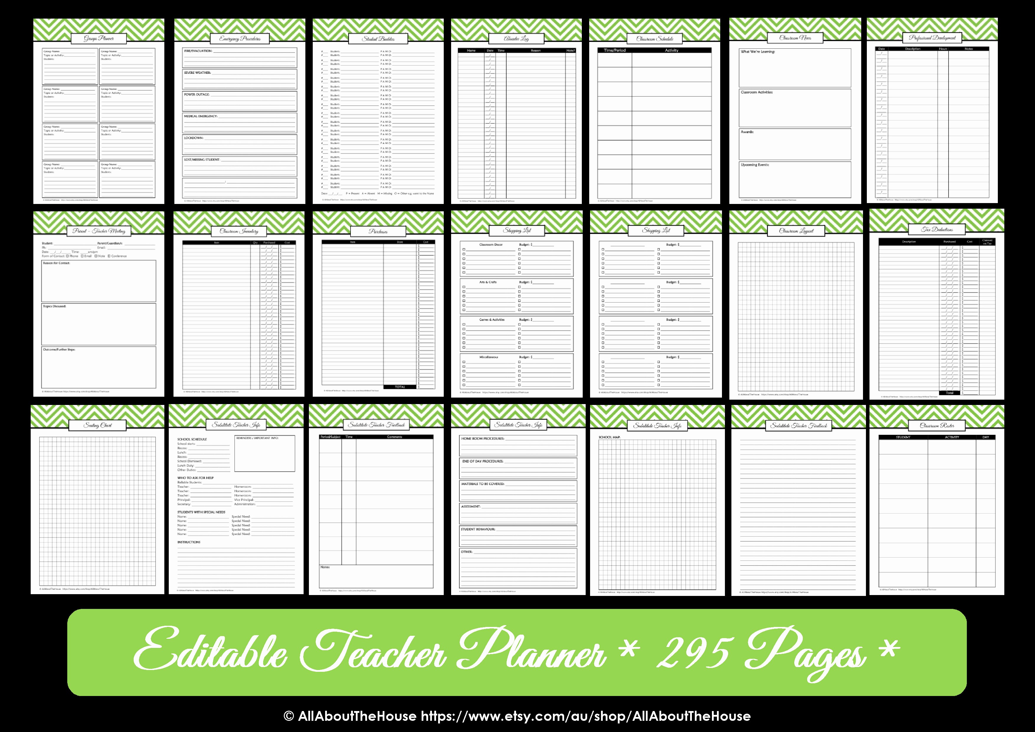 Editable Lesson Plan Template Word Elegant Editable Chevron Printable Teacher Planner