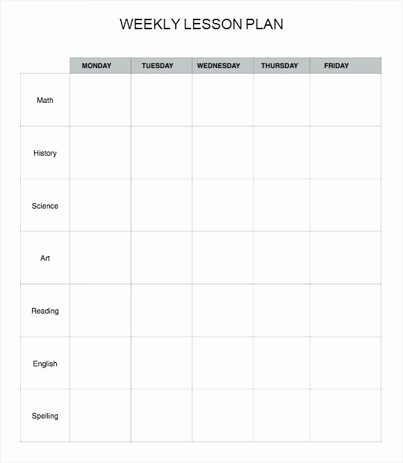 Editable Lesson Plan Template Word Inspirational Editable Weekly Lesson Plan Template Word Preschool Free