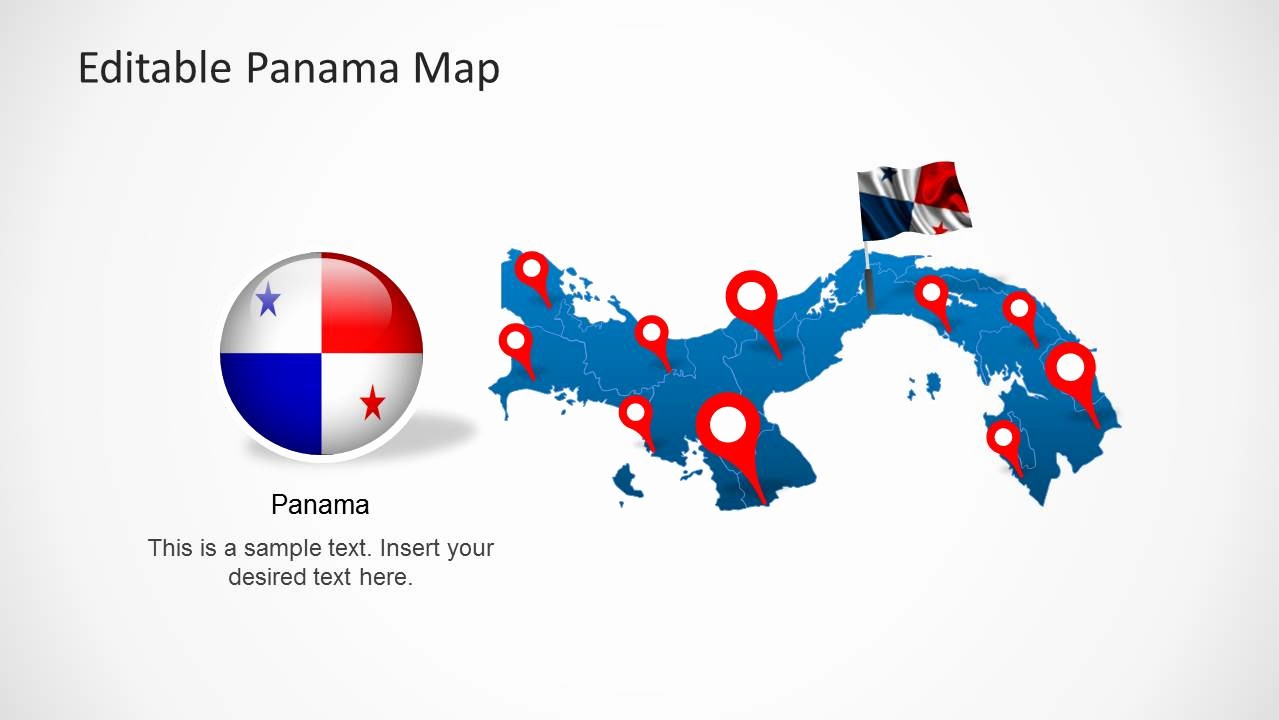 Editable Maps Of north America Luxury Editable Panama Map Template for Powerpoint Slidemodel