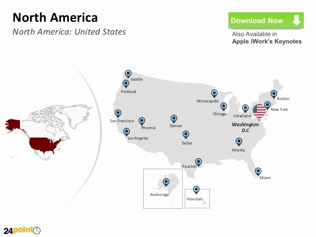 Editable Maps Of north America Luxury Map Of north America Editable Powerpoint Presentation
