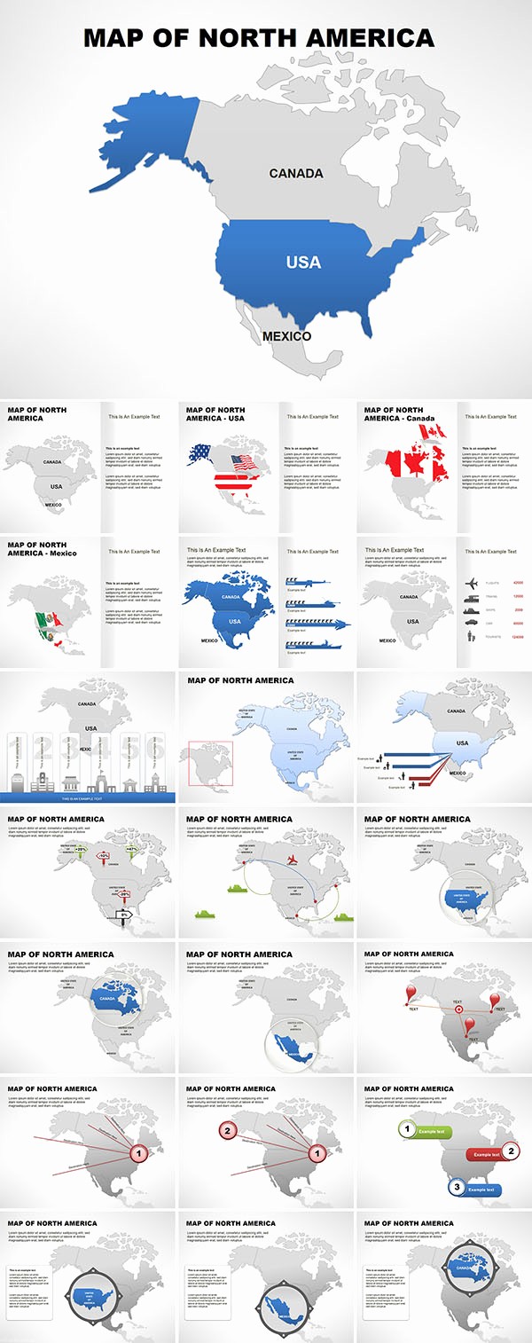 Editable Maps Of north America Luxury north America Editable Powerpoint Maps