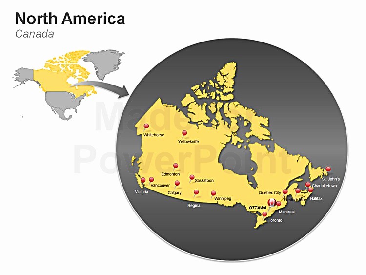Editable Maps Of north America New Americas Map Editable Ppt Slides