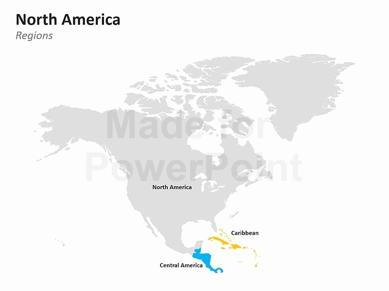 Editable Maps Of north America New north America Map Editable Powerpoint Slides