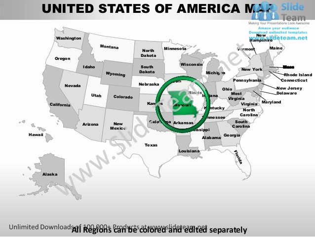 Editable Maps Of north America Unique Editable Vector Business Usa Missouri State and County