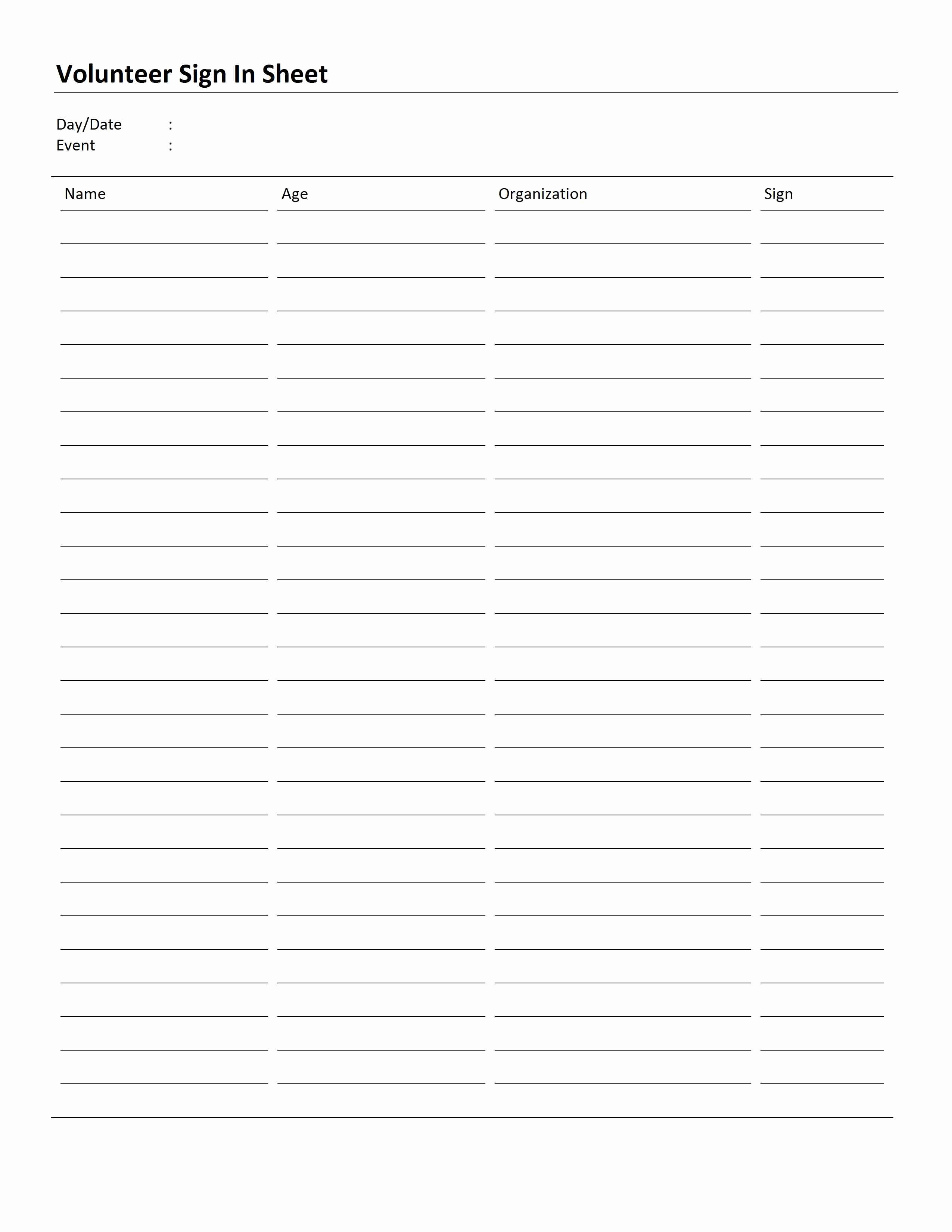 Editable Sign In Sheet Template Best Of Best S Of Editable Sign Up Sheet Template Excel
