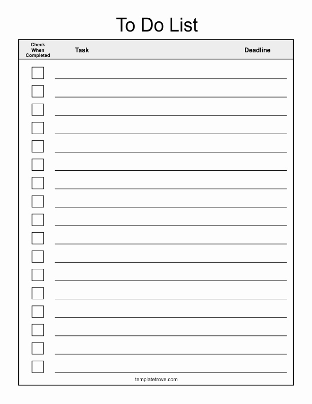 Editable to Do List Template Luxury Checklist Templates
