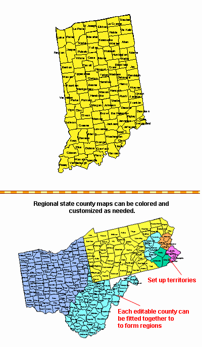 Editable Us Map for Ppt Beautiful Indiana Editable County Powerpoint Map for Building