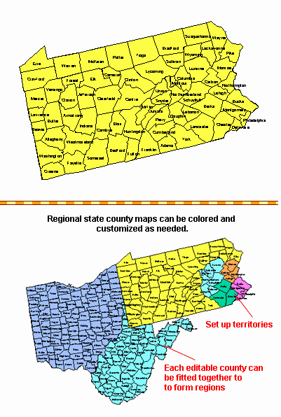 Editable Us Map for Ppt Fresh Pennsylvania Editable County Powerpoint Map for Building