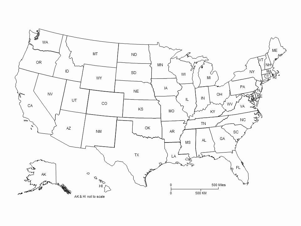 Editable Us Map for Ppt Inspirational Usa Powerpoint Map Clipped with Two Letter Labels – Maps