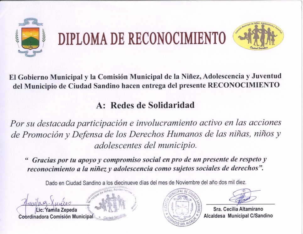 Ejemplo De Certificados De Reconocimiento New Noviembre 2010