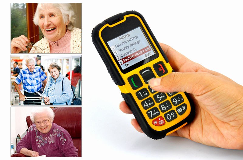 Electronic Address Book for Seniors New Rugged Senior Citizen Phone Dual Sim Quad Band
