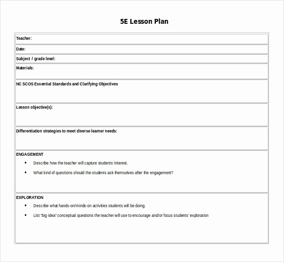 Elementary Lesson Plan Template Word Awesome 11 Microsoft Word Lesson Plan Templates