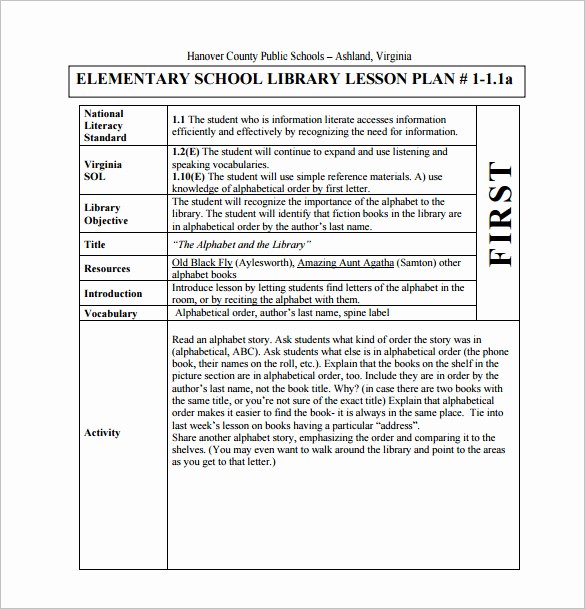 Elementary Lesson Plan Template Word Awesome Elementary Lesson Plan Template 11 Free Word Excel