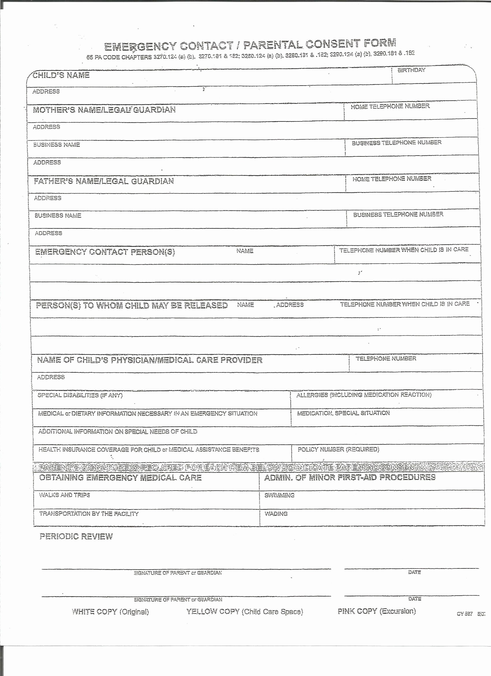 Emergency Contact form for Children Beautiful Emergency Contact form for Child Gecce Tackletarts
