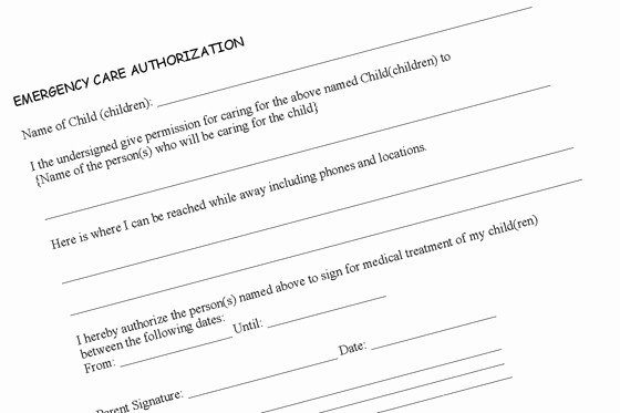 Emergency Contact forms for Children Lovely Emergency Contact form Template for Child