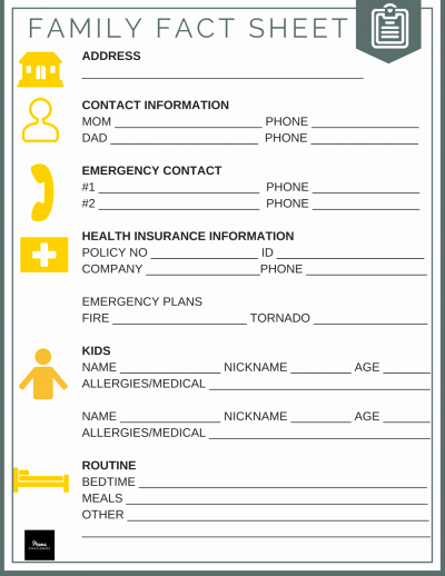 Emergency Contact List for Babysitter Awesome Finding the Best Babysitter Checklist