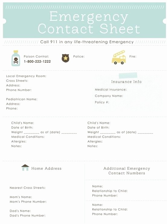 Emergency Contact List for Babysitter Lovely 11 Best Phone Emergency Contacts Images On Pinterest
