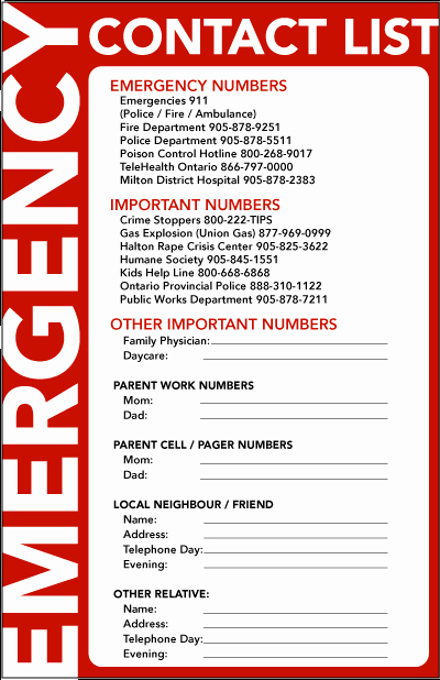 50 Emergency Contact List For Business