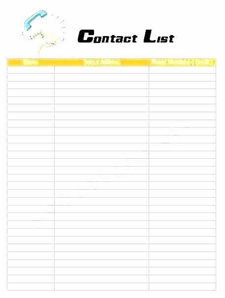 Emergency Contact List for Kids Elegant Emergency Phone Number List Template Download by Free