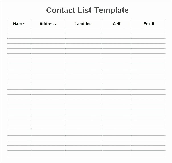Emergency Contact List Template Excel Beautiful Free Emergency Phone Number List Template Contact form