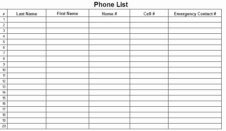 Emergency Contact List Template Excel Luxury Contact List Spreadsheet Vendor Price List Template Excel