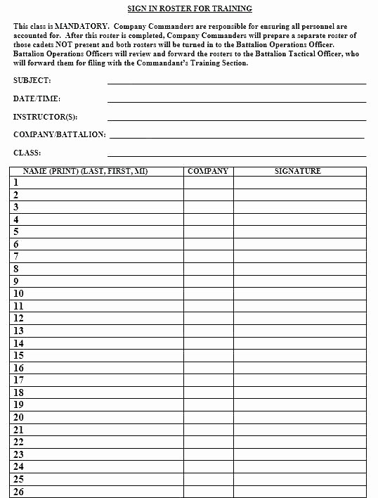 Employee Call Off Log Template Awesome Training Sign F form Template Get Sink Swim Fice