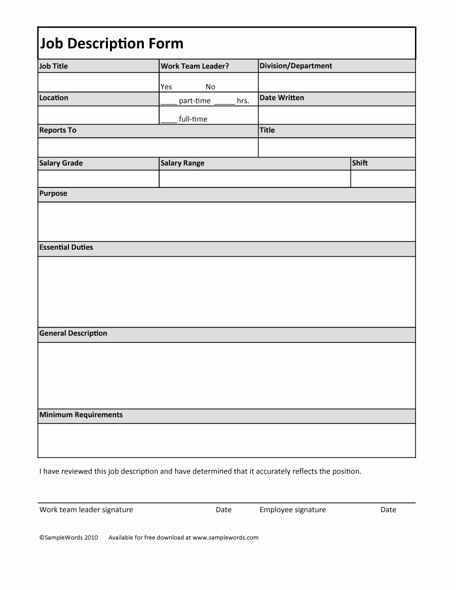 Employee Duties and Responsibilities Template Awesome 47 Job Description Templates &amp; Examples Template Lab