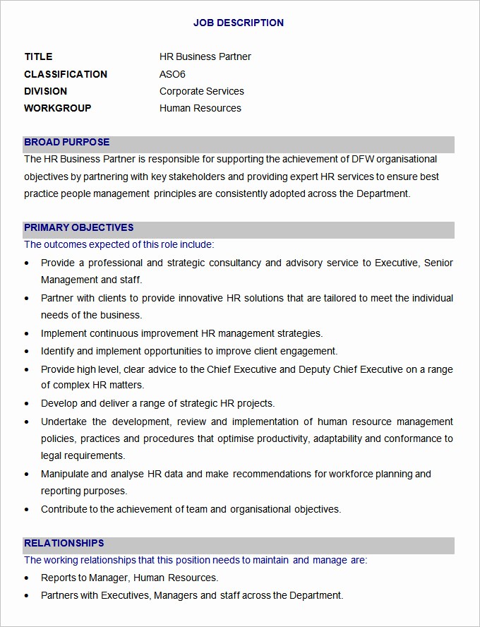 50 Employee Duties And Responsibilities Template