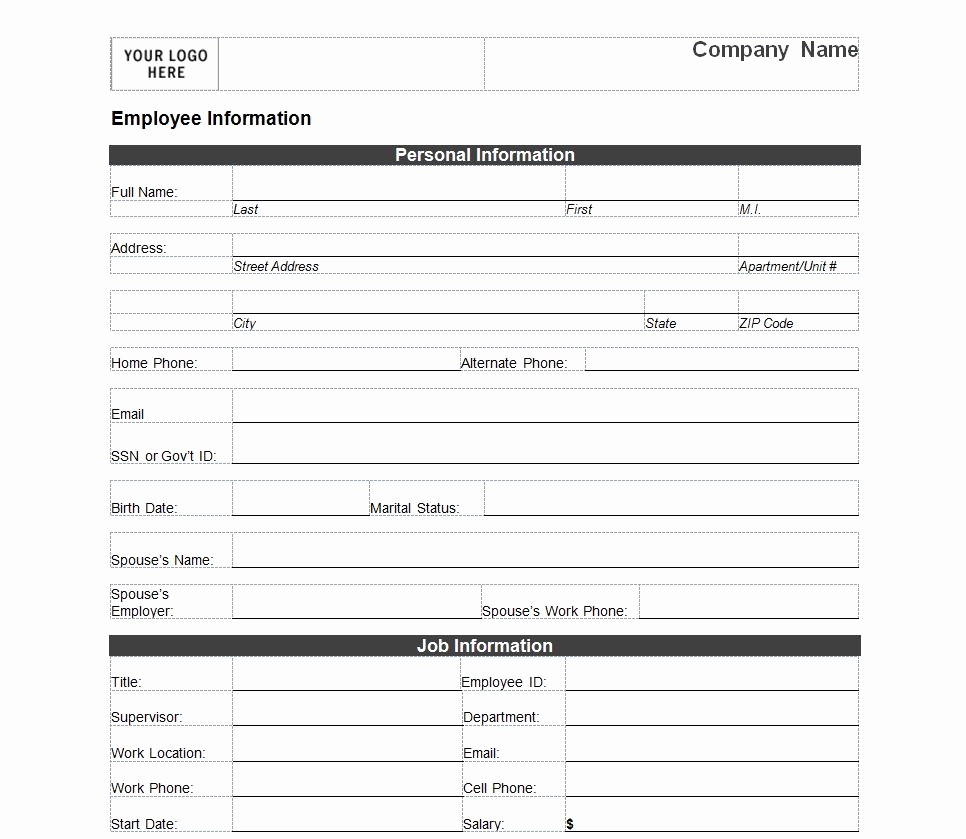 Employee Emergency Contact form Word Luxury Emergency Contact form Template Word