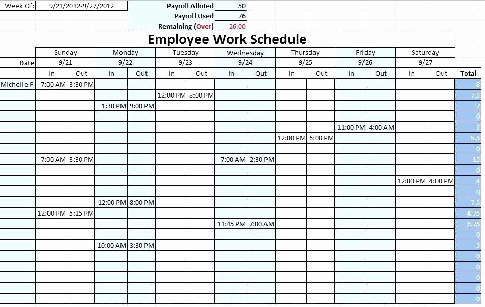Employee Monthly Work Schedule Template Best Of Monthly Schedule Template – Webbacklinksfo