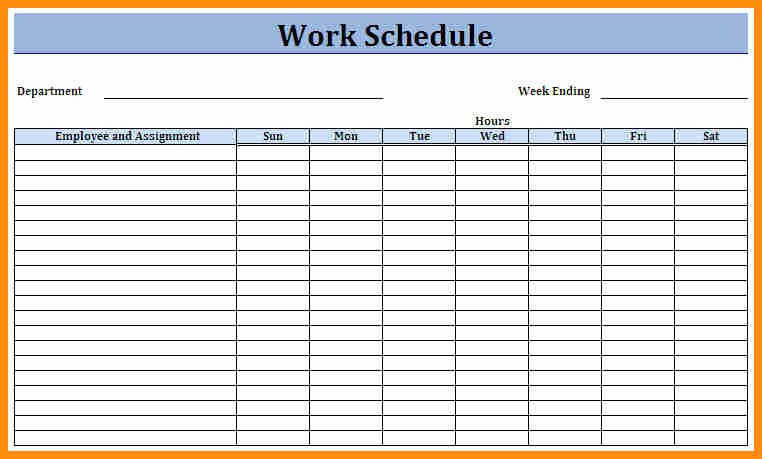 Employee Monthly Work Schedule Template New Monthly Schedule Template