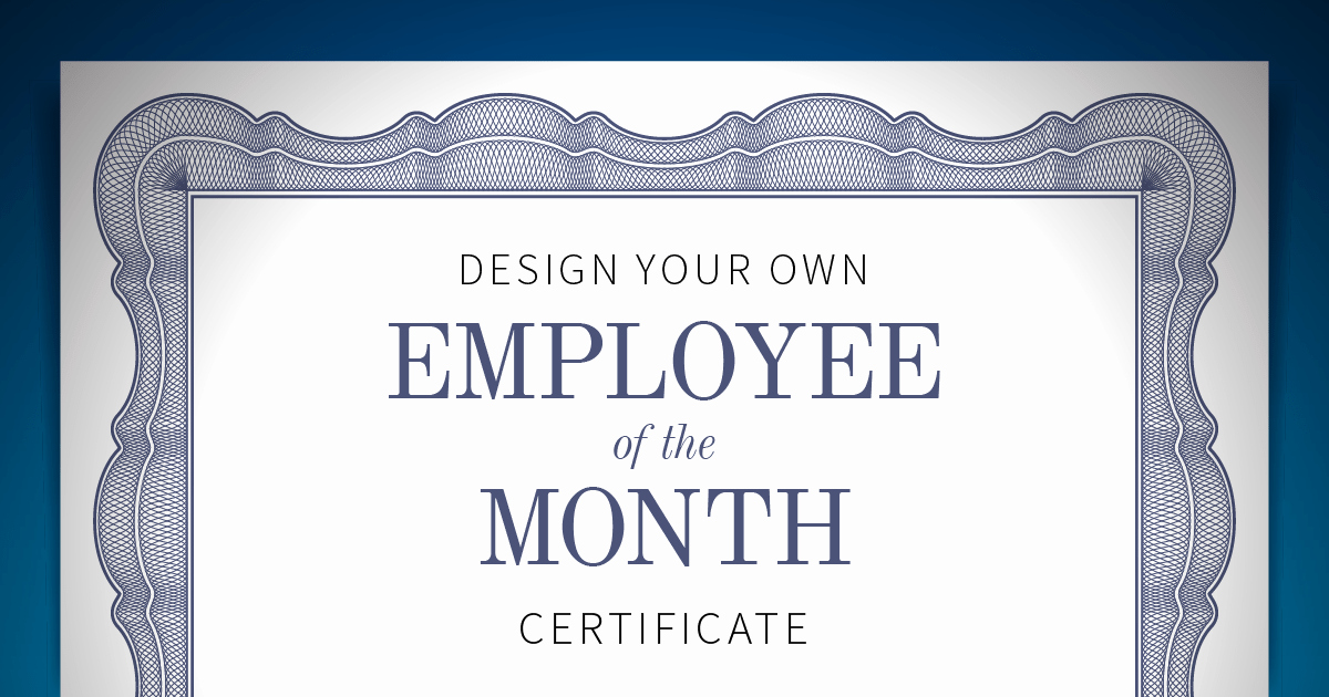 Employee Of the Month Free Inspirational Employee Of the Month Certificate