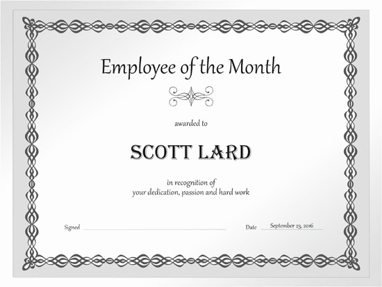 Employee Of the Month Sample Best Of 5 Employee Of the Month Certificate Templates – Word Pdf
