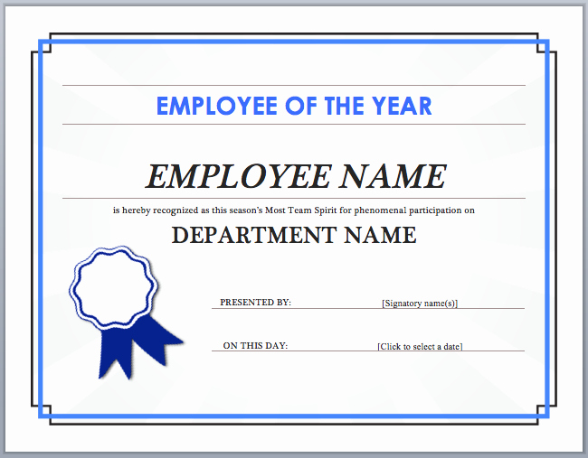 Employee Of the Year Certificates Beautiful Employee Of the Year Certificate