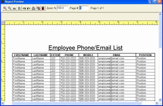 Employee Phone List Template Free Elegant Simple Employee Phone Directory software for Windows