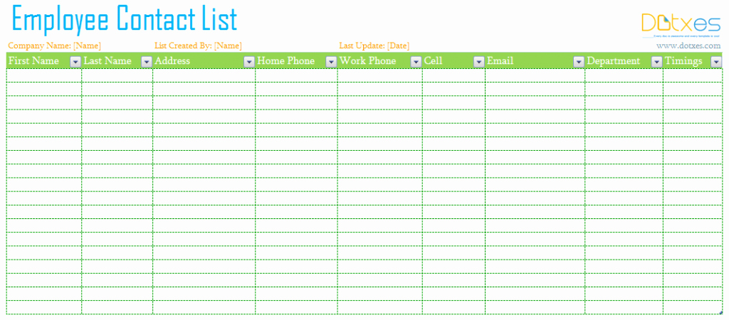Employee Phone List Template Free Lovely Best S Of Employee List Template Excel Employee