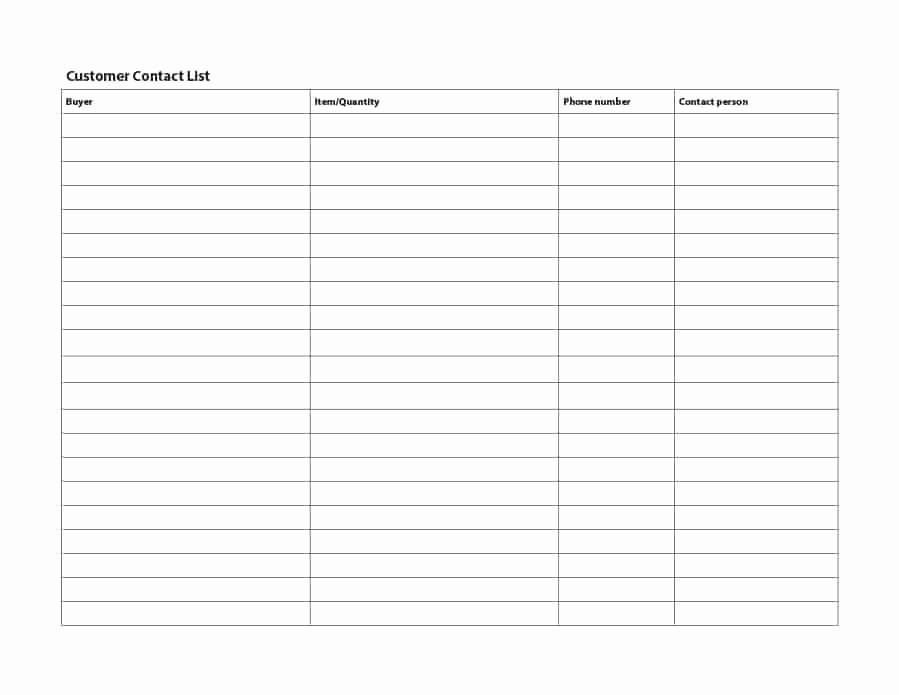 Employee Phone List Template Free Unique 40 Phone &amp; Email Contact List Templates [word Excel]