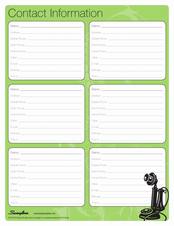 Employee Phone List Template Free Unique Best S Of Easy Phone List Template Free Printable