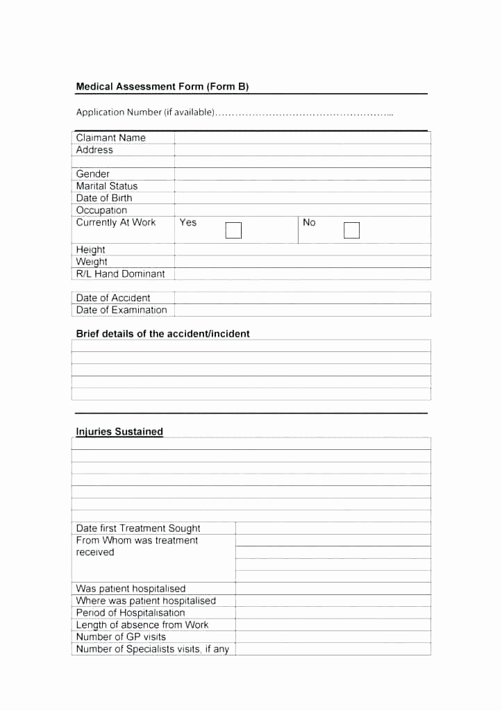 Employee Physical Exam form Template Luxury Medical Examination Template Employee Physical form
