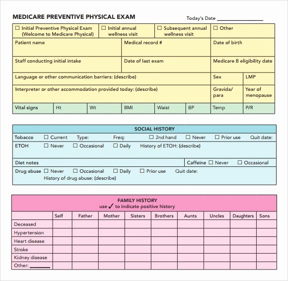 Employee Physical Exam form Template New 15 Physical Exam Template [word Excel Pdf] for Men and