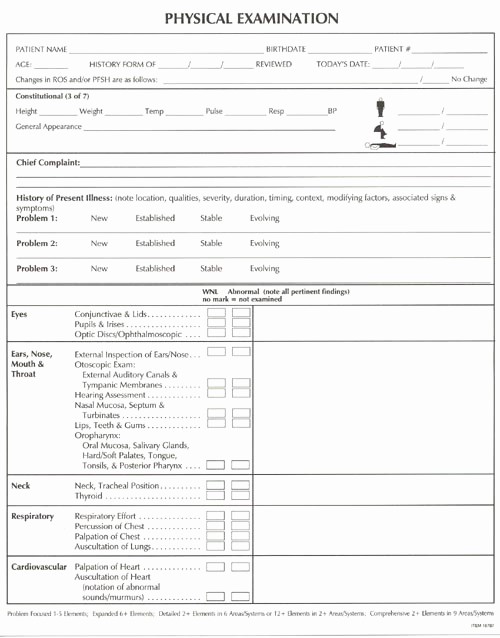 Employee Physical Exam form Template New 9 Best Of Medical Physical Examination forms