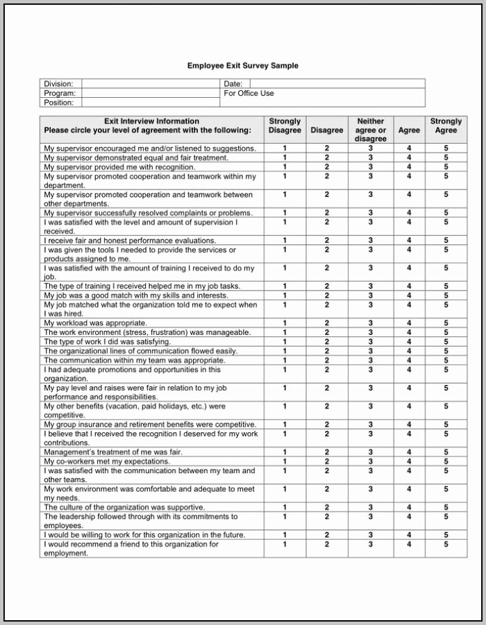 Employee Satisfaction Survey Template Word New Benefit Survey Template Template Resume Examples
