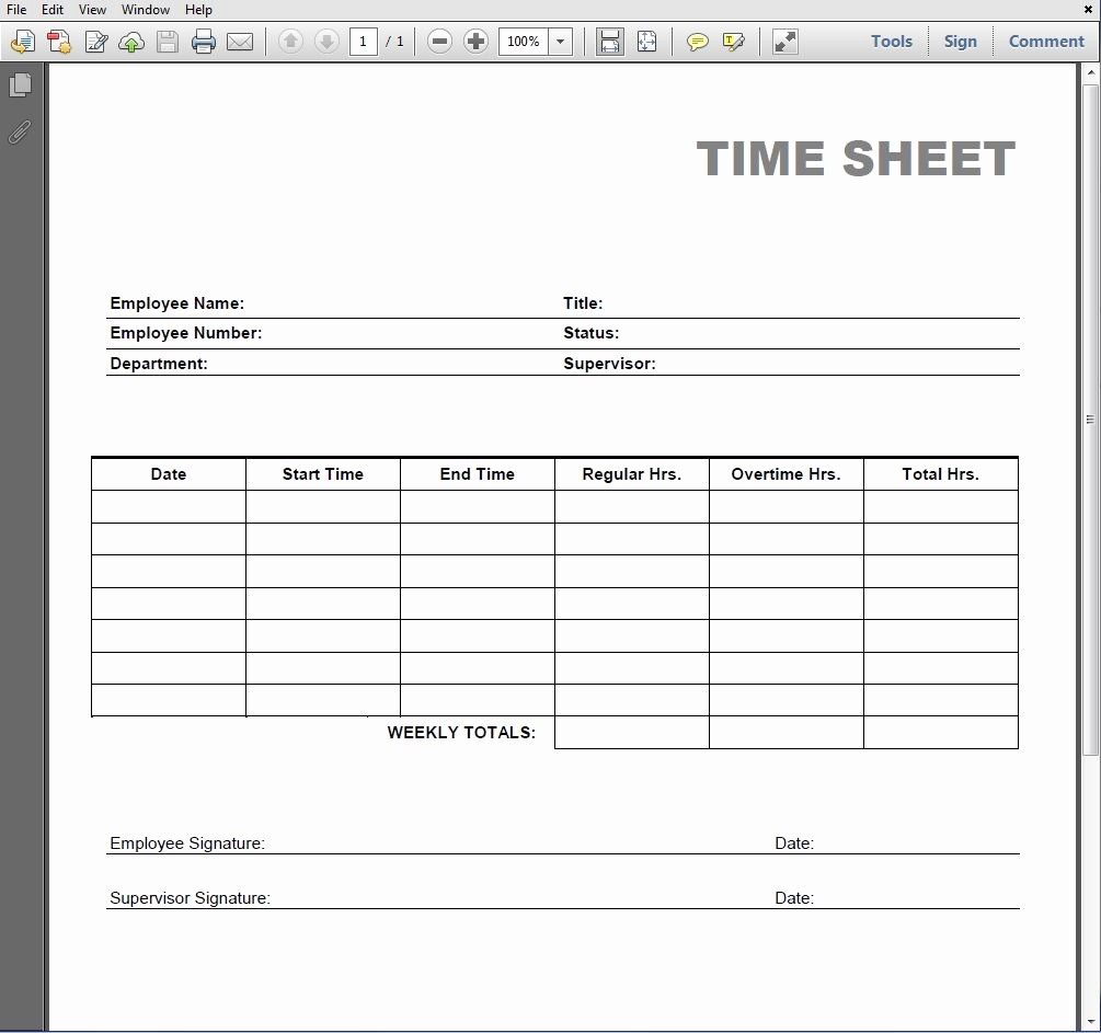 Employee Sign In Sheet Weekly Awesome 6 Best Of Printable Time Sheet forms Blank Time
