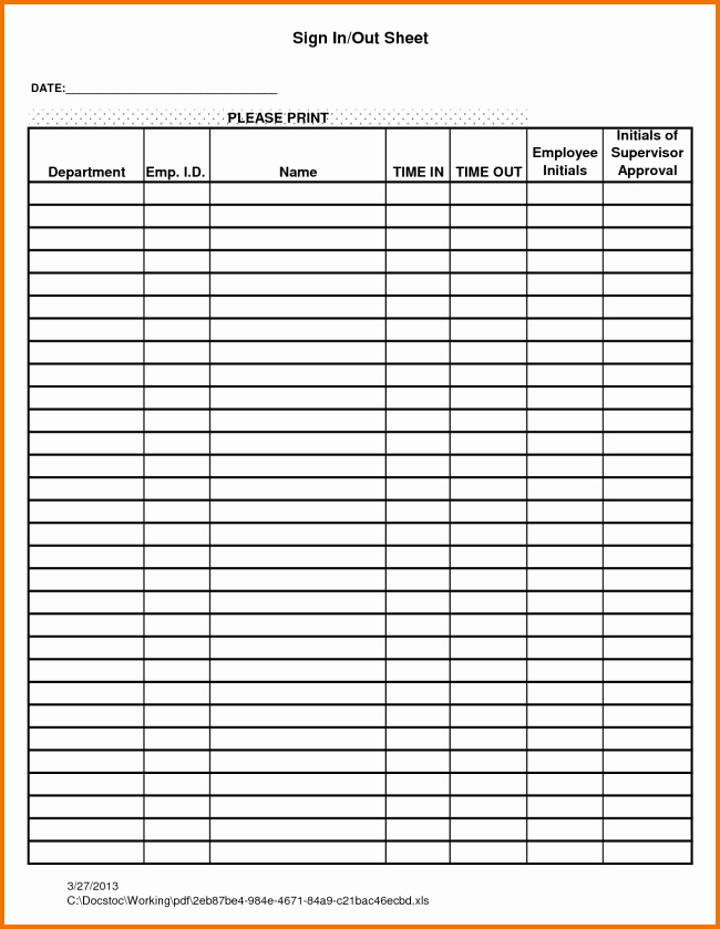 Employee Sign In Sheet Weekly Elegant 24 Best Samples Of attendance Sheet for Employees Thogati