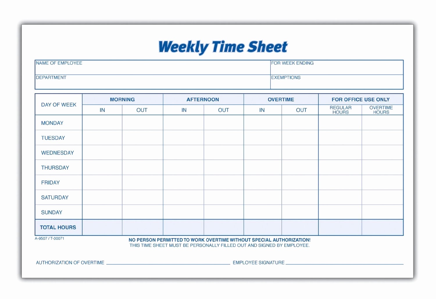Employee Sign In Sheet Weekly Lovely 8 Best Of Blank Printable Timesheets Free