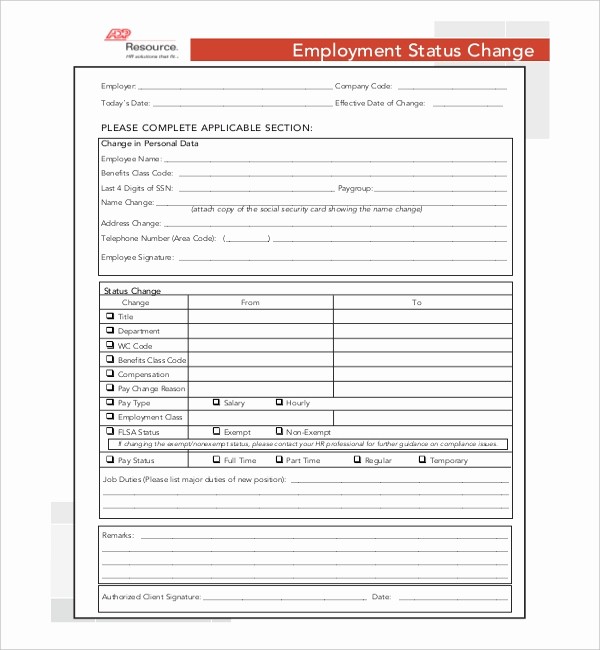 Employee Status Change Template Excel Best Of Sample Employment Status Change Letter Employee Demotion