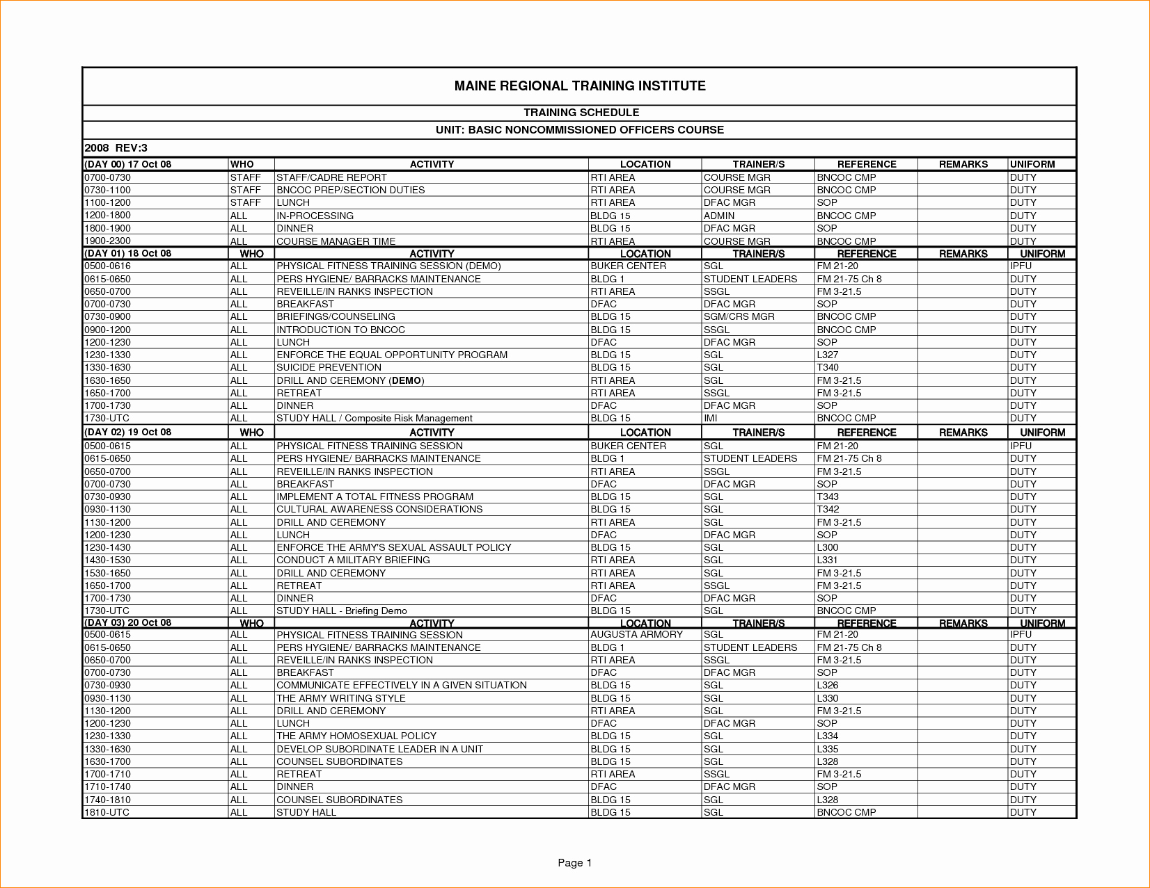 Employee Training Plan Template Excel Best Of Training Schedule Template Excel