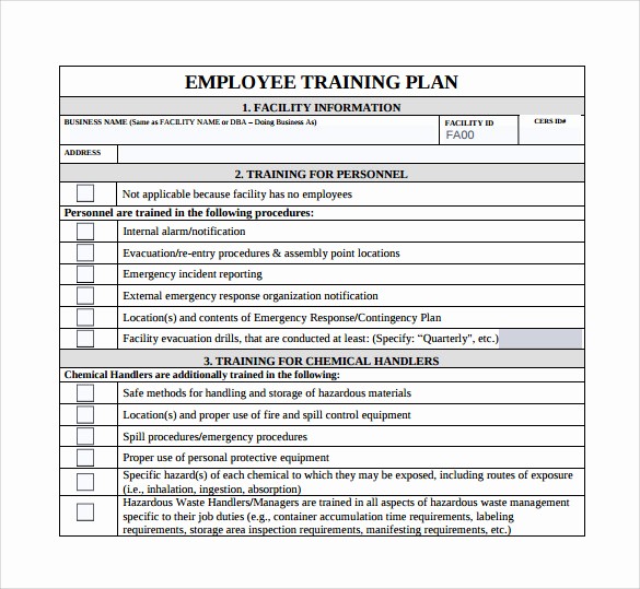 Employee Training Plan Template Excel Luxury 20 Sample Training Plan Templates to Free Download