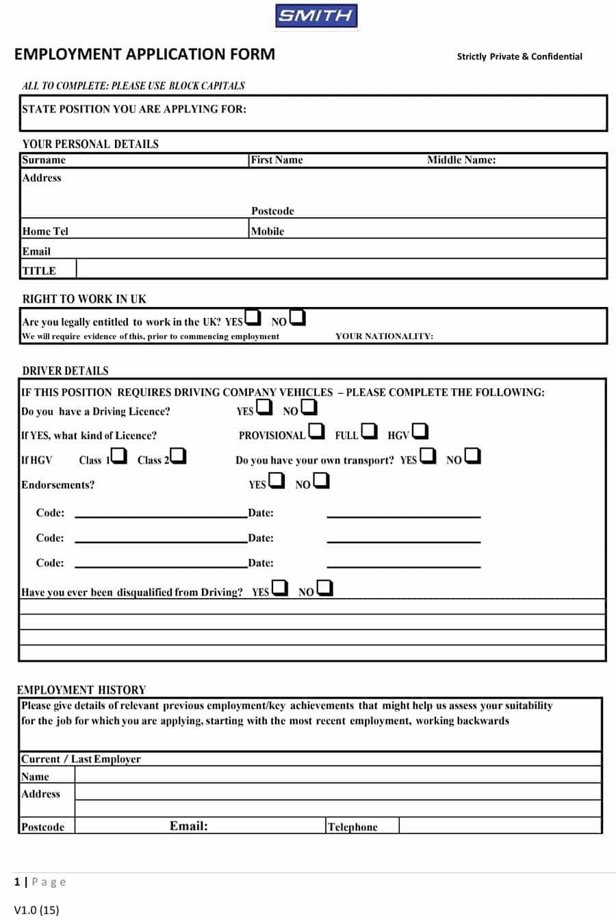 Employment Application forms Free Download Best Of 50 Free Employment Job Application form Templates