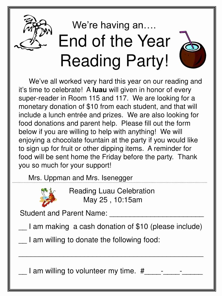 End Of the Year Slideshow Lovely Ppt We’re Having An… End Of the Year Reading Party